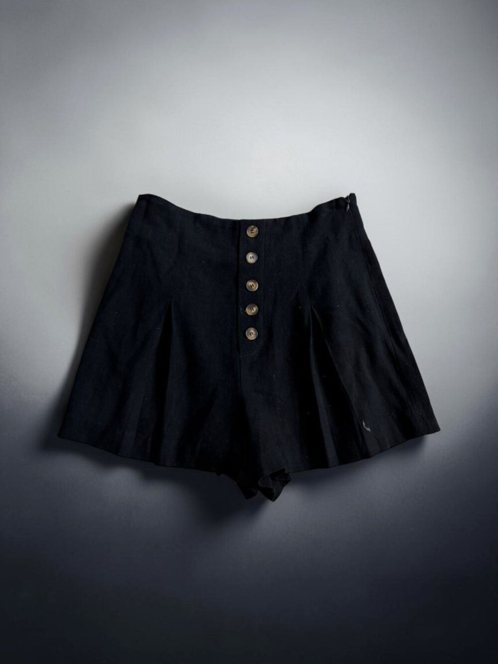 WALTER BAKER Black High Waist Linen Shorts Size 2